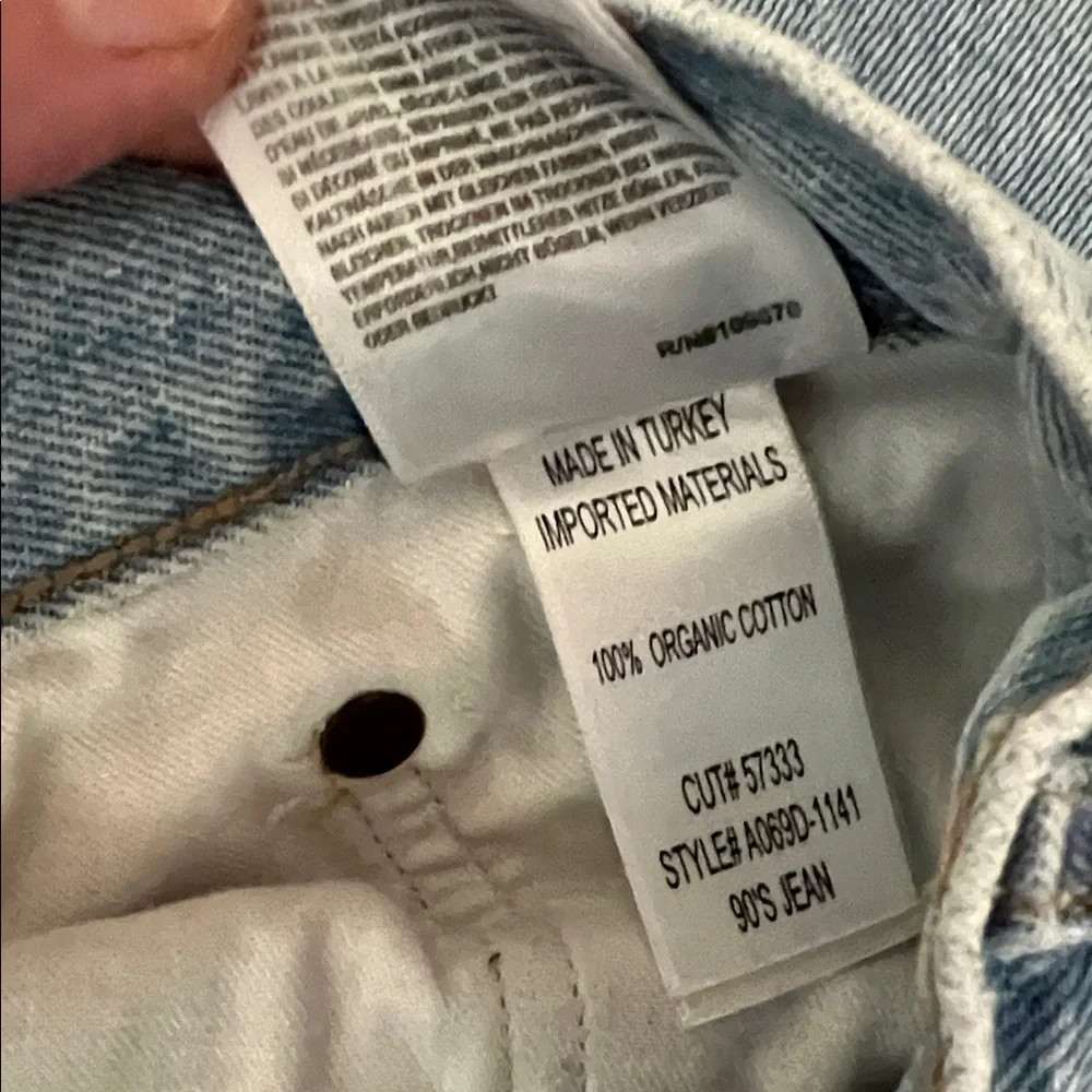 Agolde Light Wash Button-Fly Straight Jeans - Picture 6 of 6